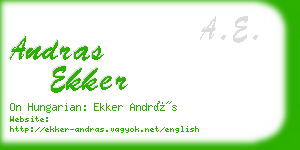 andras ekker business card